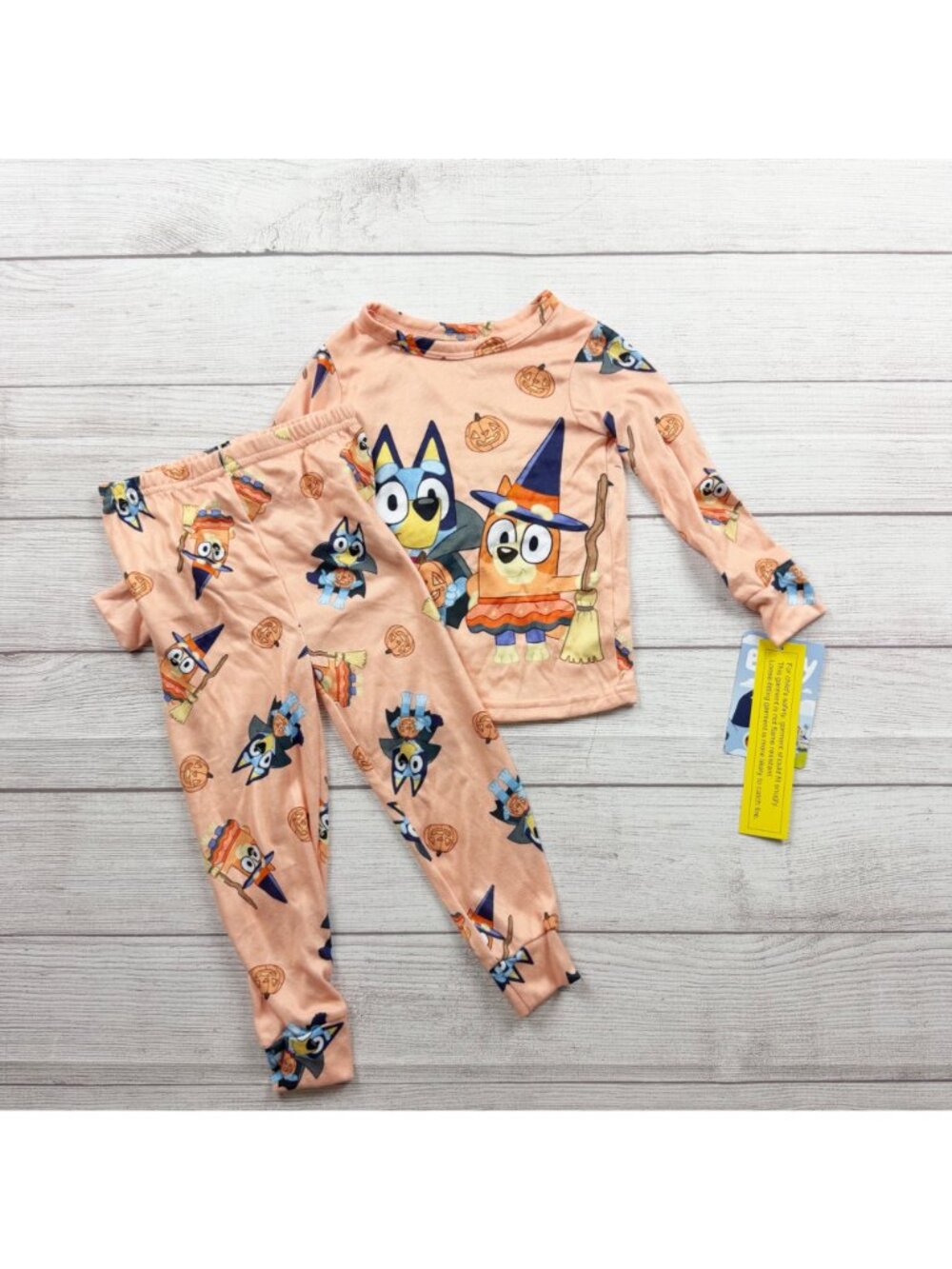 Bluey Toddler 2 Piece Pajama Set Halloween Print Long Sleeve Pants NWT 3T - Picture 2 of 5